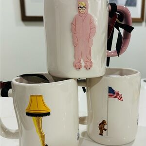 Rae DunnA Christmas Story Set of 3 HTF mugs FRA-GEE-LEY Mugs